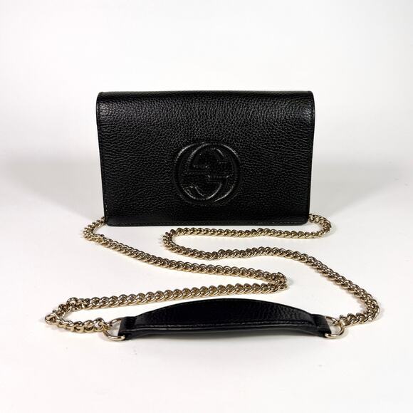 Gucci Soho Leather Wallet On Chain - Picture 2 of 13